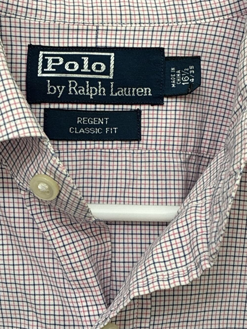 Polo Ralph Lauren Regent Classic Fit Check Dress Shirt pink/navy 16.5 34/35